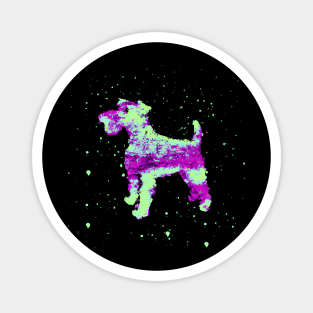 Cool Affenpinscher Dog Washed-out Acid Stencil Artwork Magnet